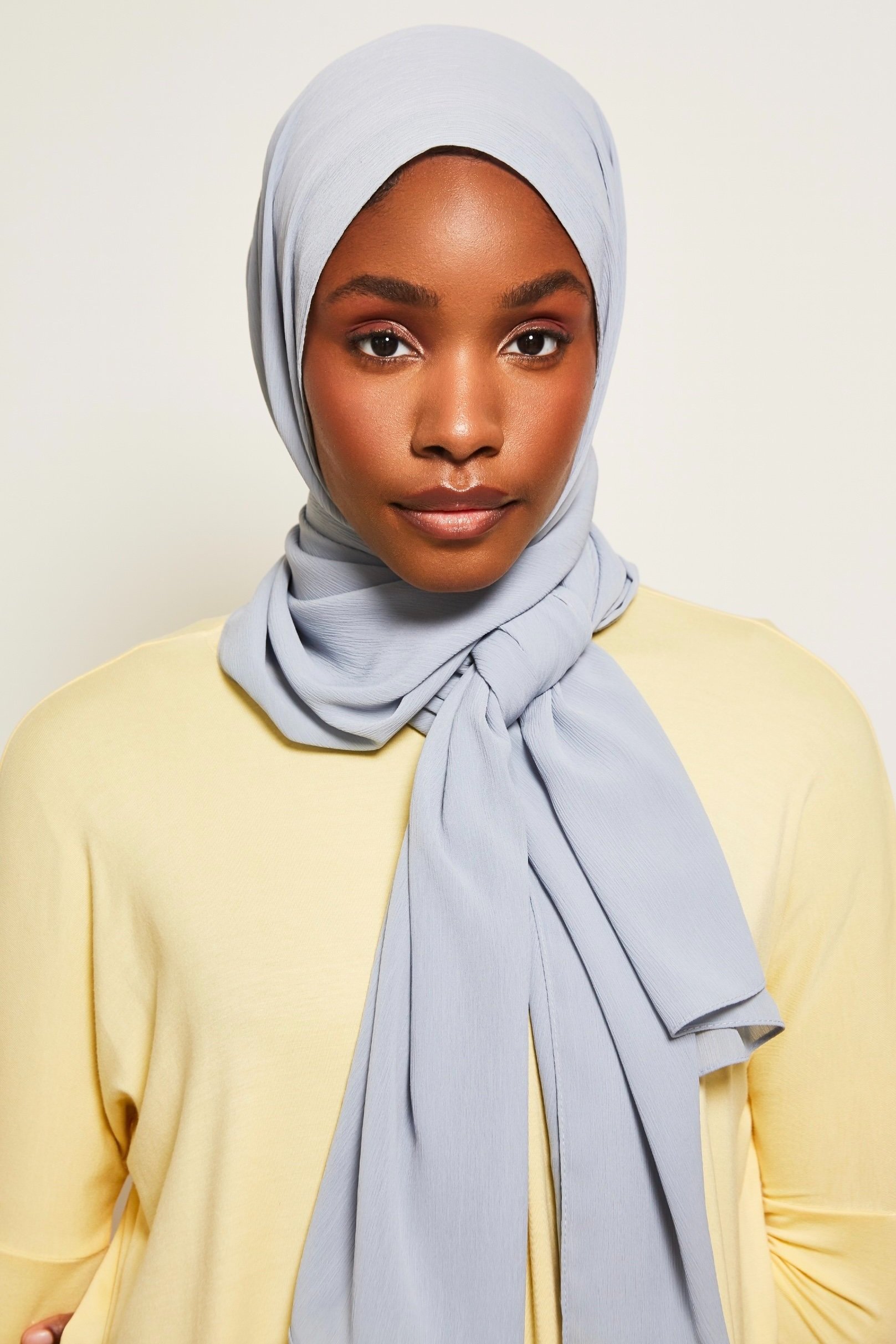 ICE BLUE CRINKLE CHIFFON HIJAB